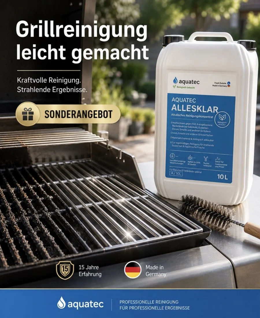 Instagram-Post aquatec: Grillreinigung leicht gemacht