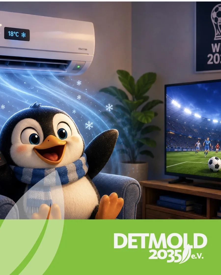 Instagram-Post Detmold 2035 e.V. mit Pinguin-Motiv