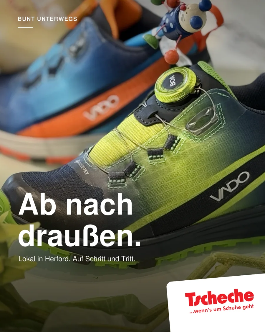 Instagram-Post Schuhhaus Tscheche: Ab nach draußen.