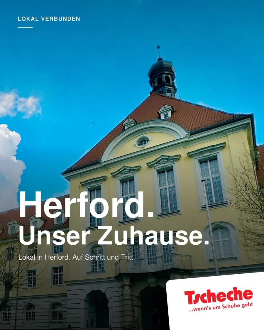 Instagram-Post Schuhhaus Tscheche: Herford. Unser Zuhause.