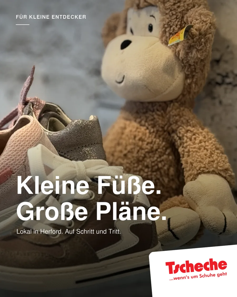 Instagram-Post Schuhhaus Tscheche: Kleine Füße. Große Pläne.