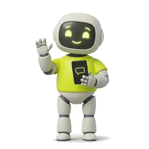 Robbie winkt mit dem Handy