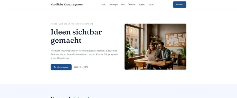 Demo-Website Nordlicht Kreativagentur