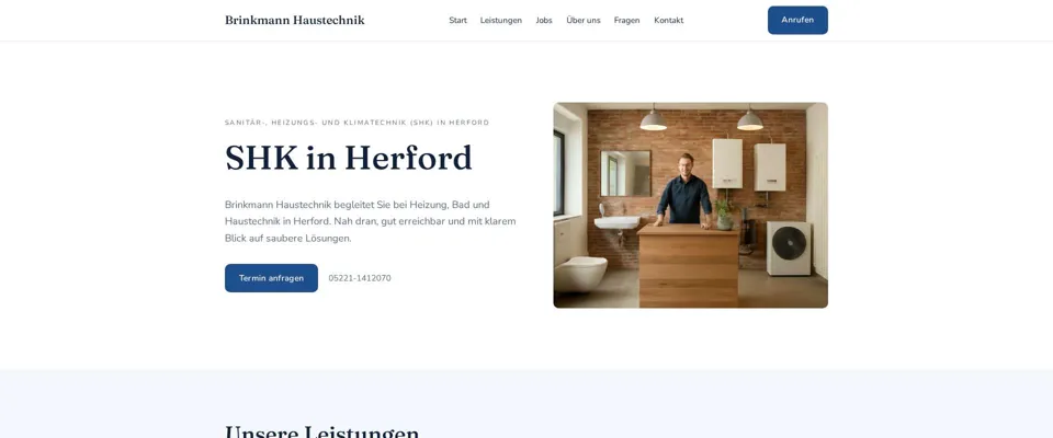Demo-Website Brinkmann Haustechnik