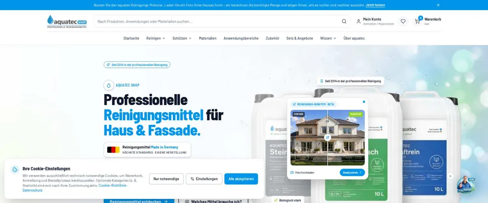 Screenshot aquatec-shop.de
