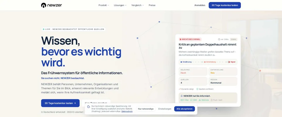 Screenshot newzer.de