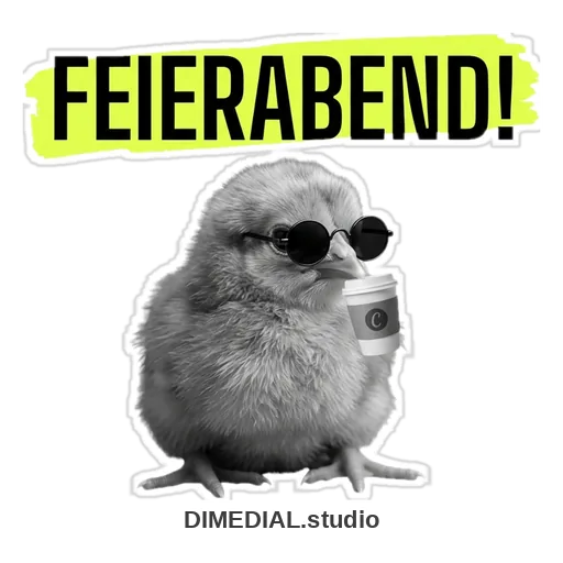 Robbie-Sticker: Feierabend!