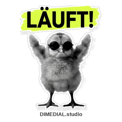 Robbie-Sticker: Läuft!