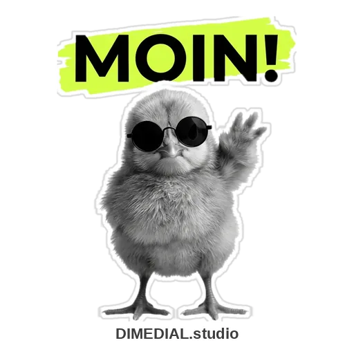 Robbie-Sticker: Moin!