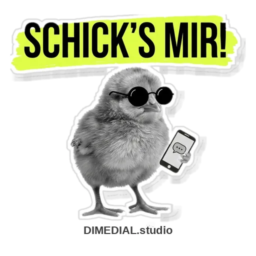 Robbie-Sticker: Schick's mir!